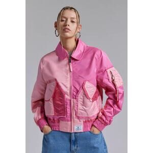 Alpha Industries Pink Colorblock CWU 45/P Bomber Jacket | Medium | NWOT